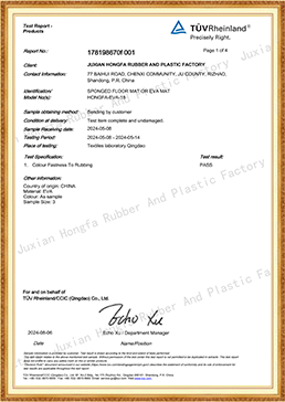 EVA MAT-2024 CF RUBBING CERTIFICATES