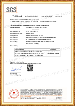 EVA MAT-IMPACT ATTENUATION TEST-SGS-2022